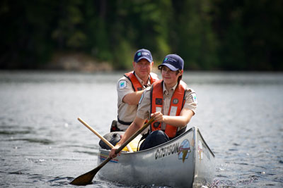 Interior staff canoeing