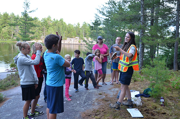 Guided hike with staff