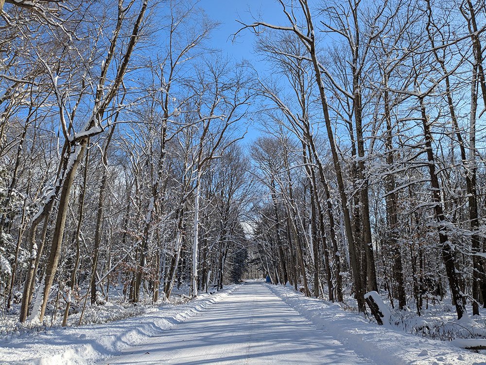 Snow covered road