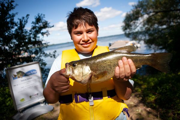 person holding a fish