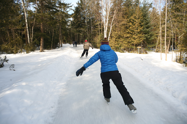 Skating at MacGregor Point Provincial Park