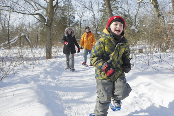 Snowshoeing at the Pinery Provincial Park, Mew Lake