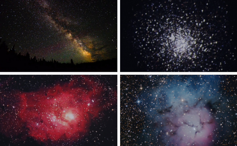 collage of nebulae